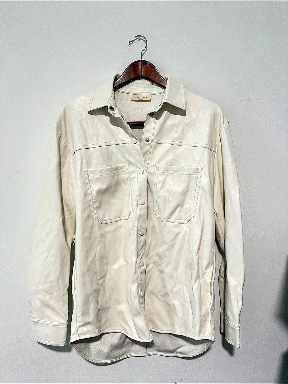 Melloday Shirt Jacket Faux Leather